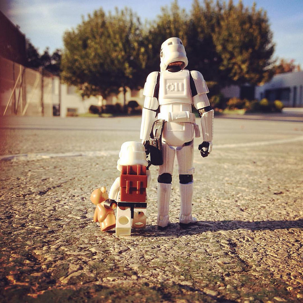 Brick Pic of the Day: Back to school little trooper