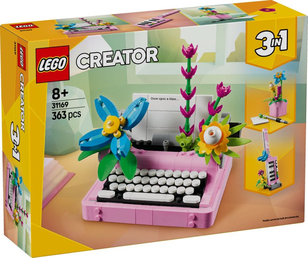 LEGO Creator 3 in 1 31169 Typewriter With Flowers 1 1024x857
